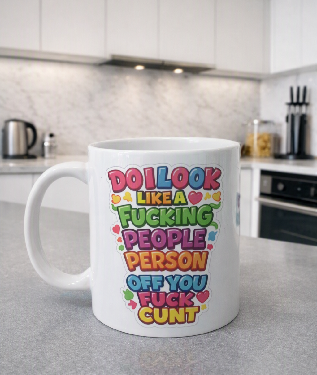 Do I look like a people person mug