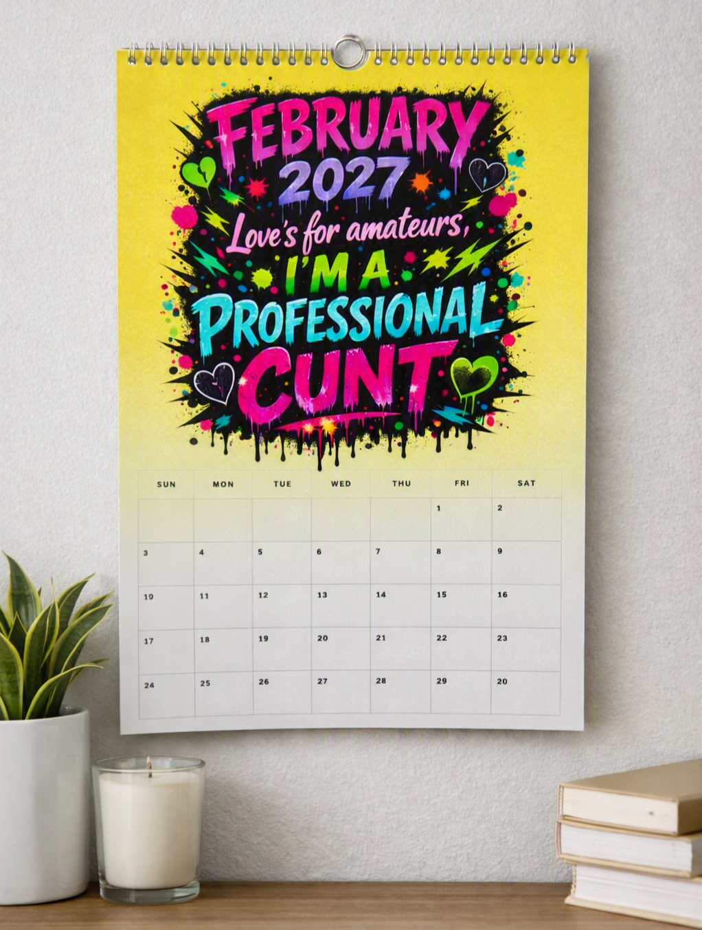 2027 Year Of the Cunt Calendar